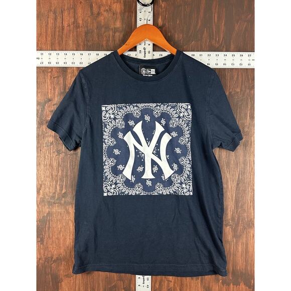 New York‎ Yankees Shirt New Era Bandana NY Logo Baseball MLB Navy Men’s Medium - Picture 1 of 6